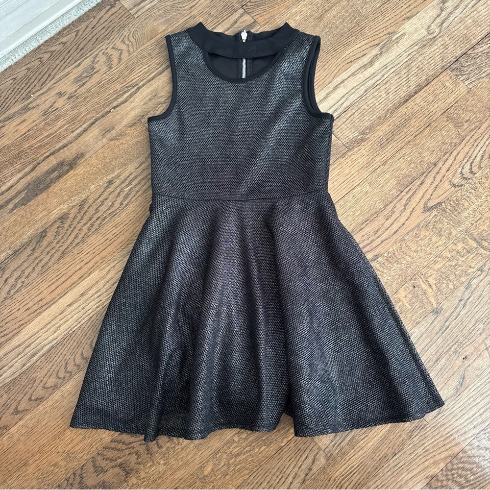 Girls' Sally Miller Sparkle Black Fit-and-Flare Dress